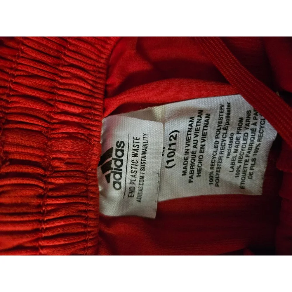 Boys Adidas Red & Black Athletic Shorts Size 10